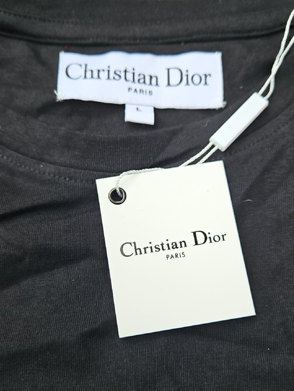 Dior Black Logo T‑Shirt with Blue and Yellow Accents - Picture 3 of 8